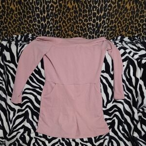 Pink Long sleeve Romper.
